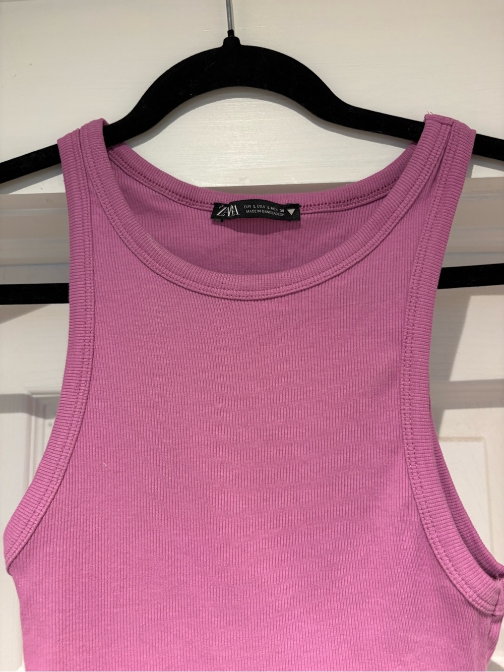 Zara Lilac Ribbed Tank Top - Picture 2 of 5